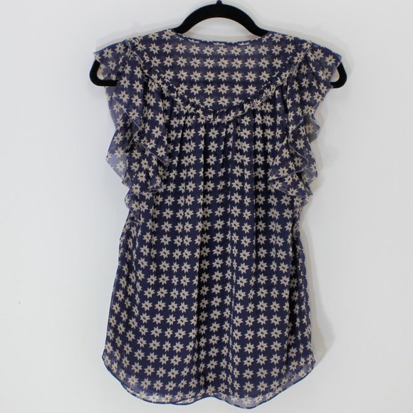 DVF 100% Silk Top Blouse Tassels Western Tank - Picture 9 of 13